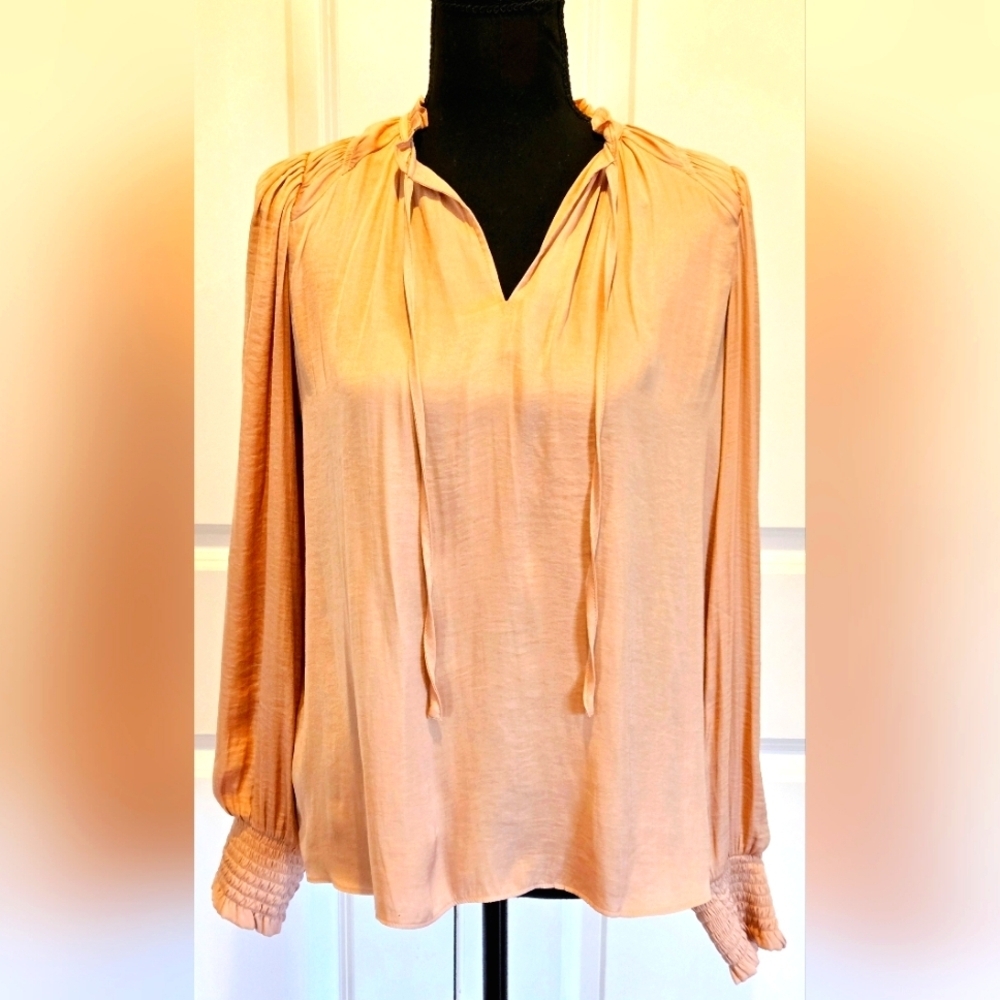 RACHEL ROY Flowy Blouse Light Dusty PINK sz SM